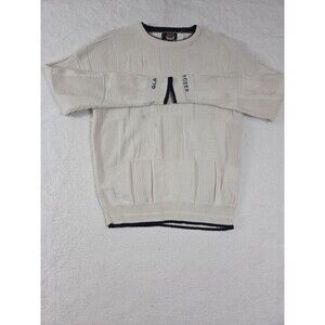 Vtg Brimwick Sweater Mens L White Glacier Animal Knit Wolf Bear Crewneck USA